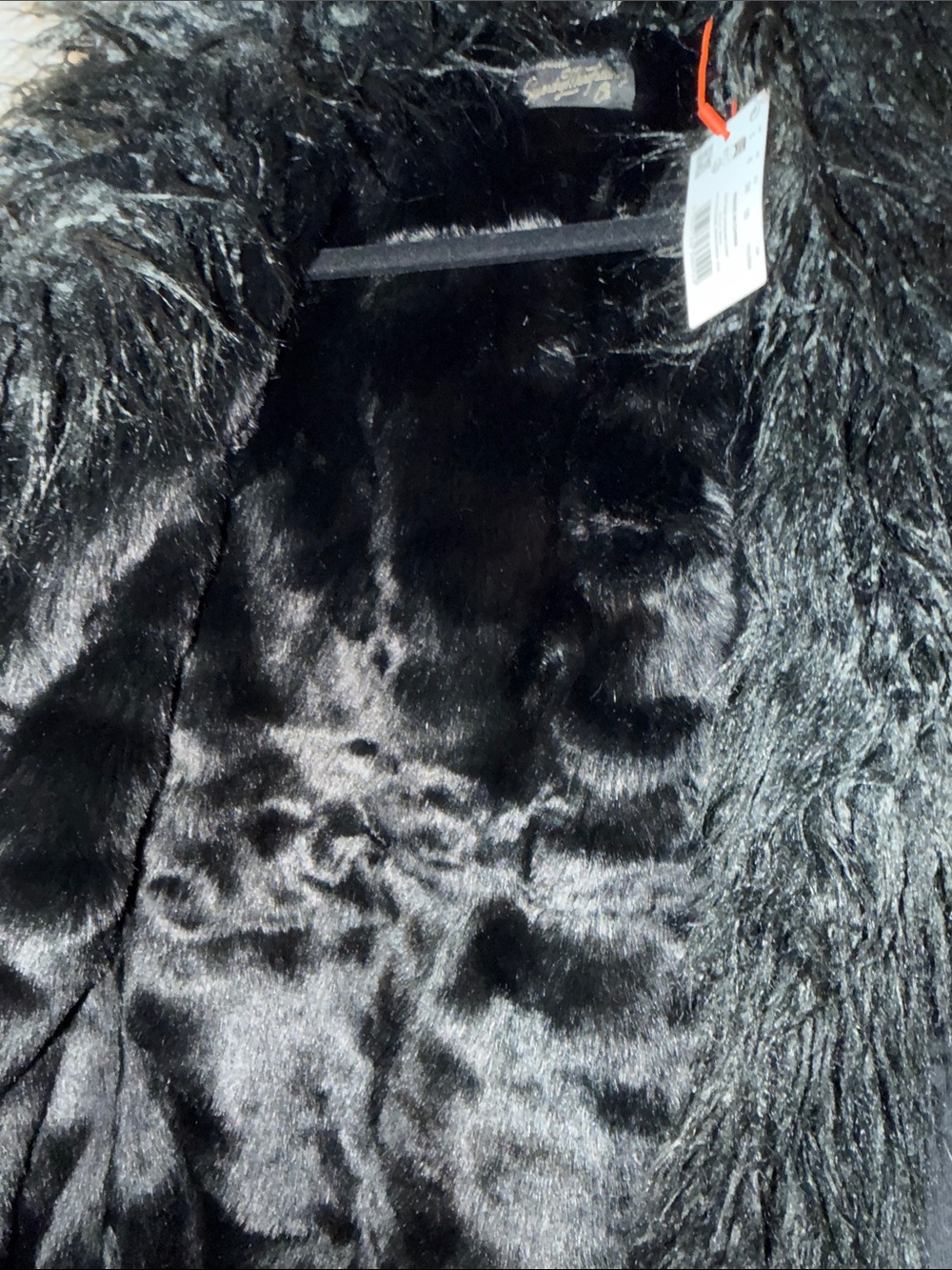 Superdry Black Faux Fur-Trim Afghan coat - Picture 3 of 4